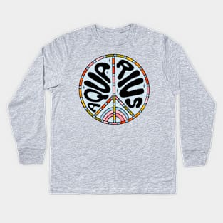 Aquarius Peace Sign Kids Long Sleeve T-Shirt